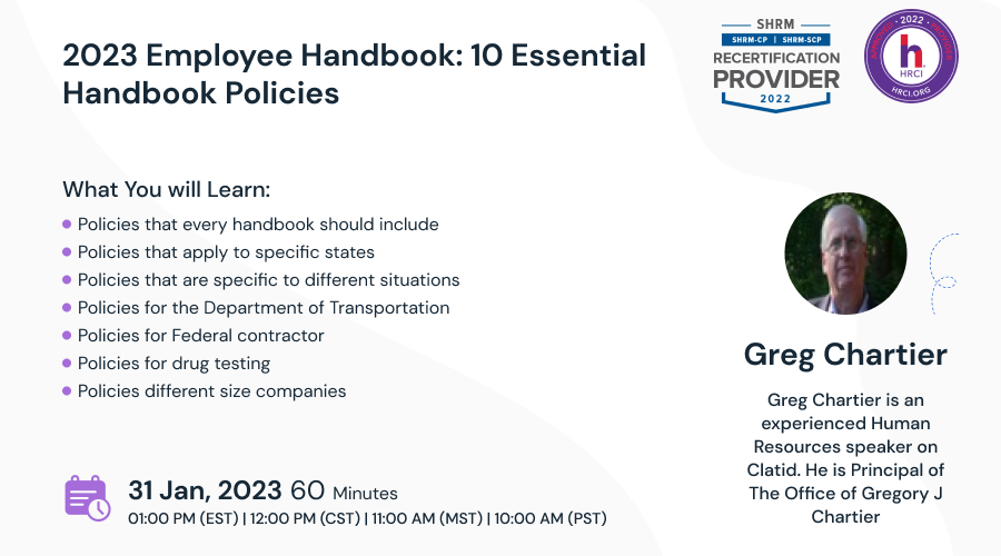 2023 Employee Handbook: 10 Essential Handbook Policies