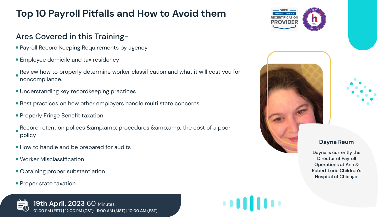 Top 10 Payroll Pitfalls and How to Avoid them
