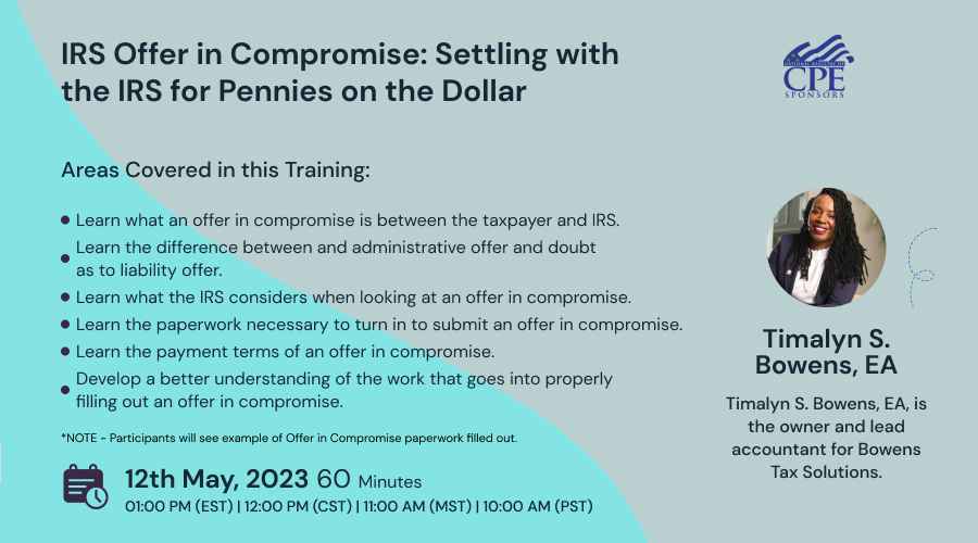 IRS Offer in Compromise: Settling with the IRS for Pennies on the Dollar