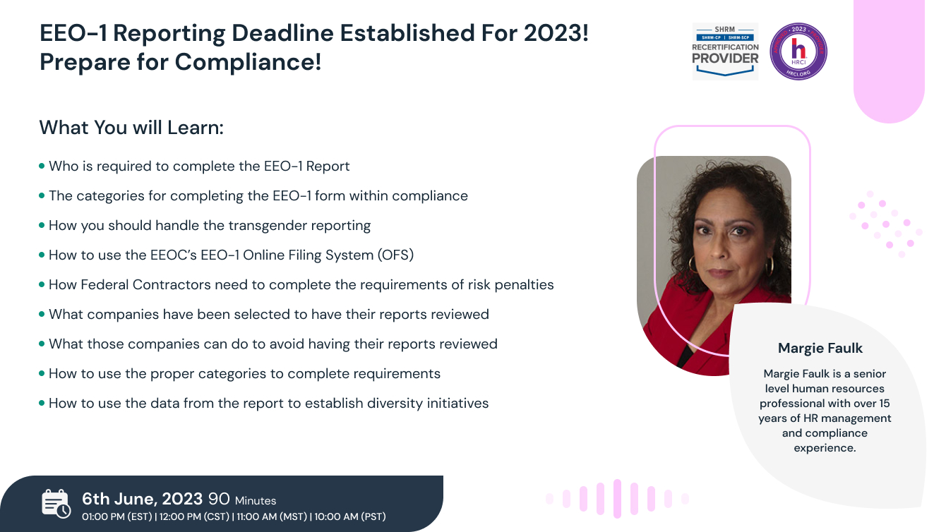 EEO-1 Reporting Deadline Established For 2023! Prepare for Compliance!