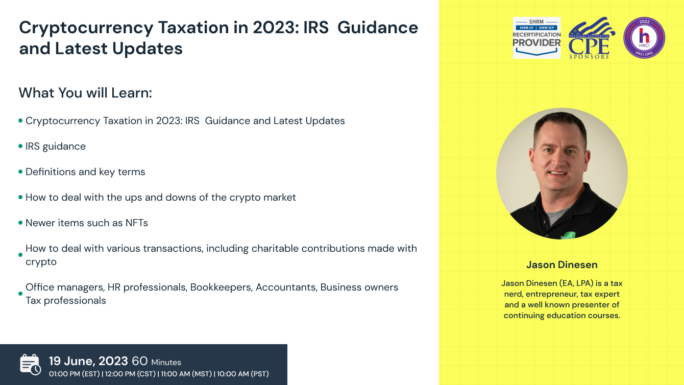 Cryptocurrency Taxation in 2023: IRS Guidance and Latest Updates