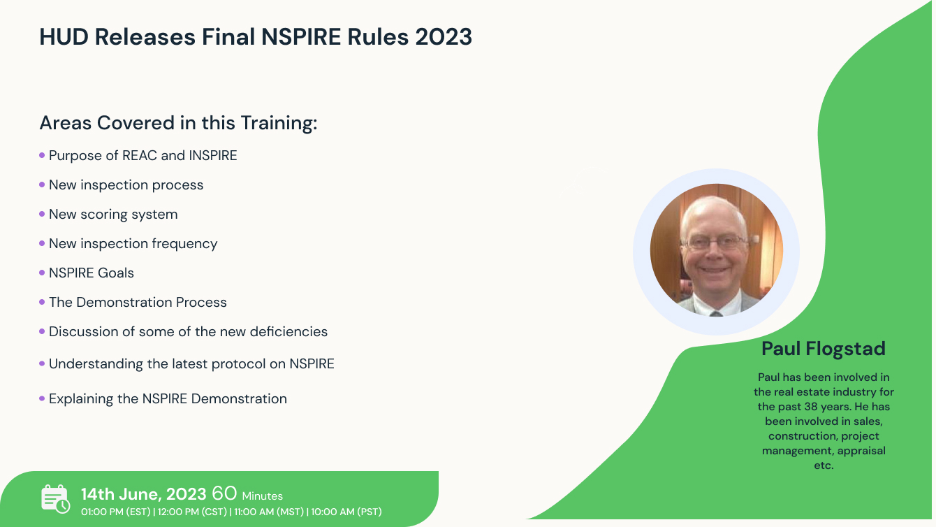 HUD Releases Final NSPIRE Rules 2023