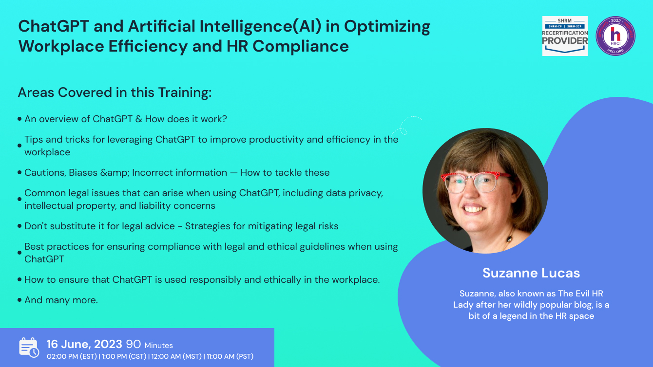 ChatGPT and Artificial Intelligence(AI) in Optimizing Workplace Efficiency and HR Compliance