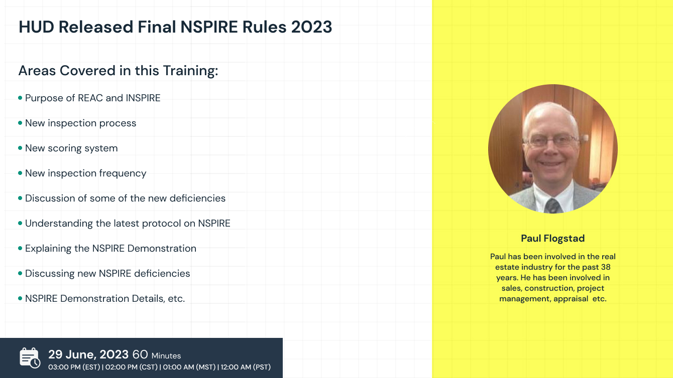 HUD Releases 2023 Final NSPIRE Rules