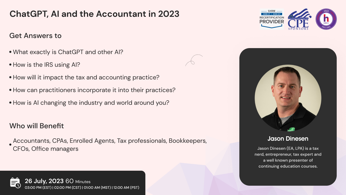 ChatGPT, AI and the Accountant in 2023