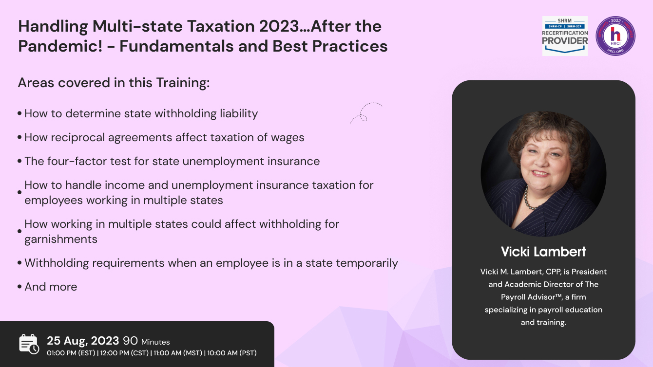 Handling Multi-state Taxation 2023- Fundamentals and Best Practices