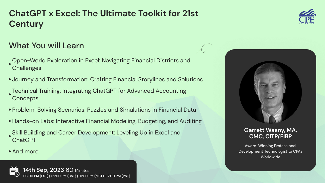 ChatGPT x Excel: The Ultimate Toolkit for 21st Century