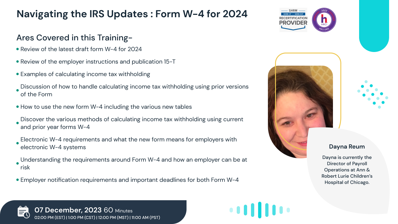 Navigating the IRS Updates : Form W-4 for 2024
