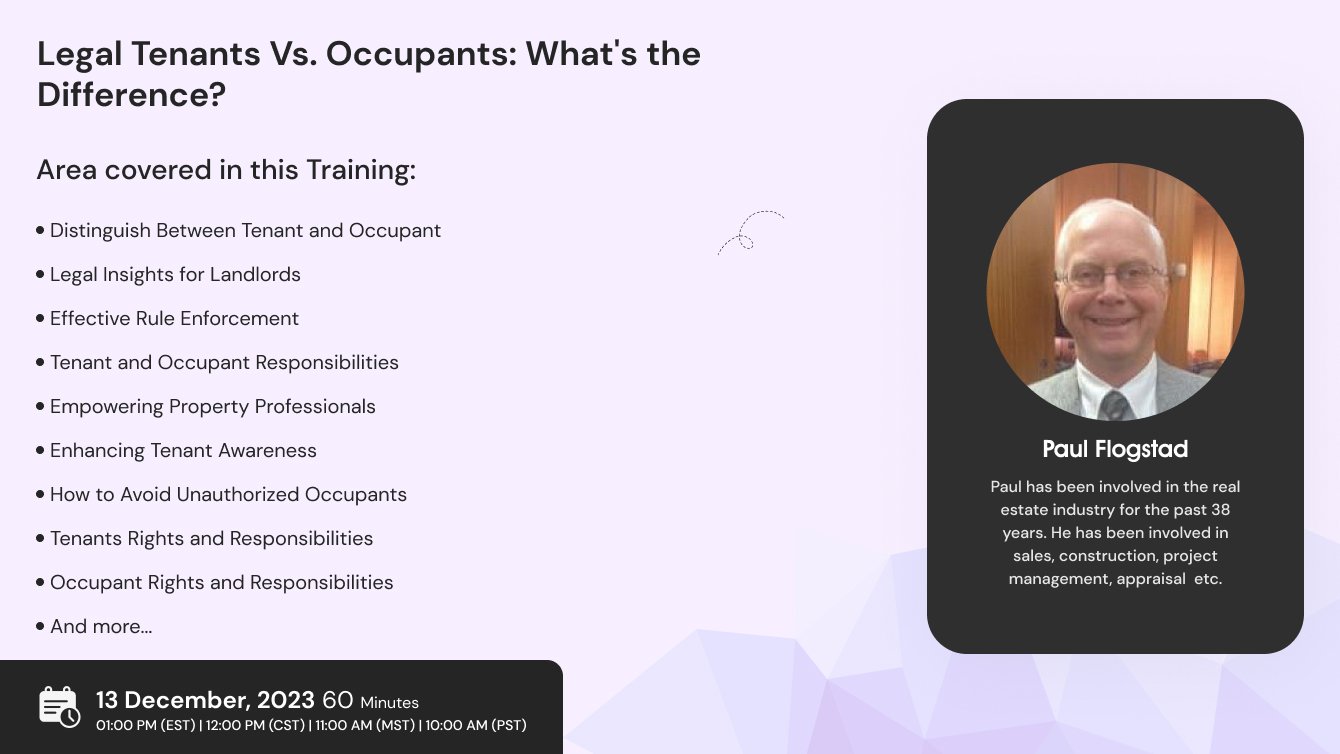 Legal Tenants V/s Occupants What's the Difference? Compliance Education