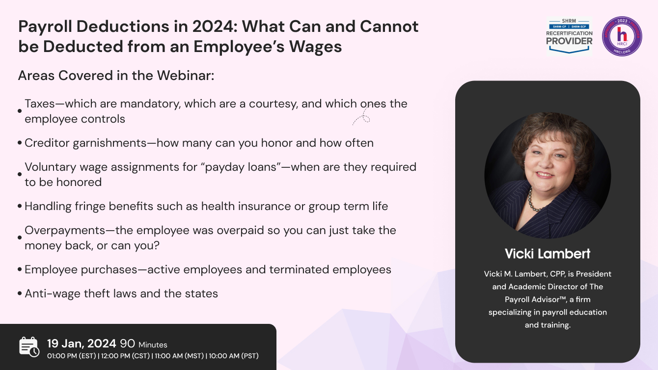 Payroll Deductions in 2024: What CAN and CANNOT be Deducted from an Employee’s Wages