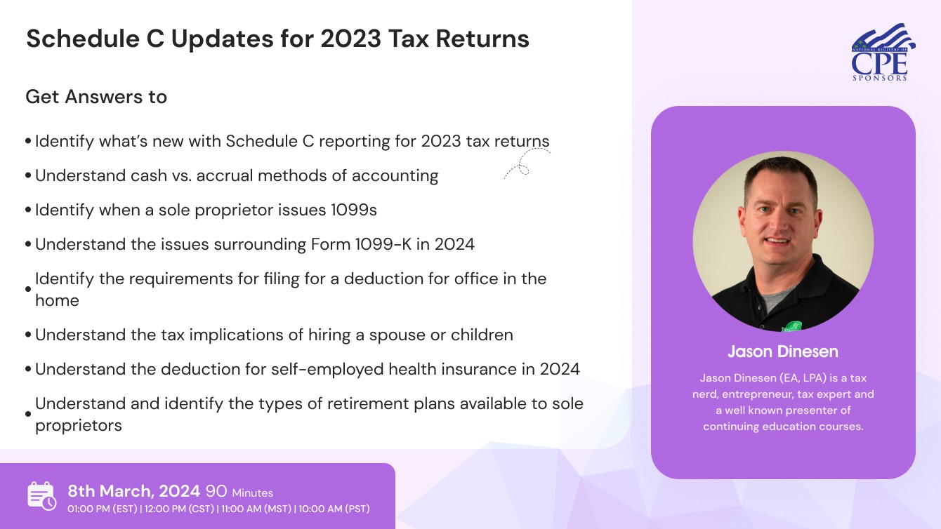 Schedule C Updates for 2023 Tax Returns