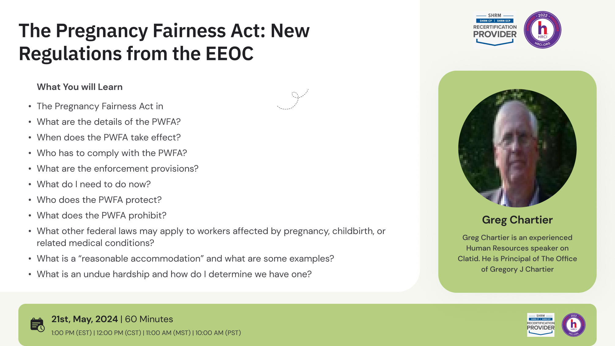 The Pregnancy Fairness Act: New Regulations from the EEOC