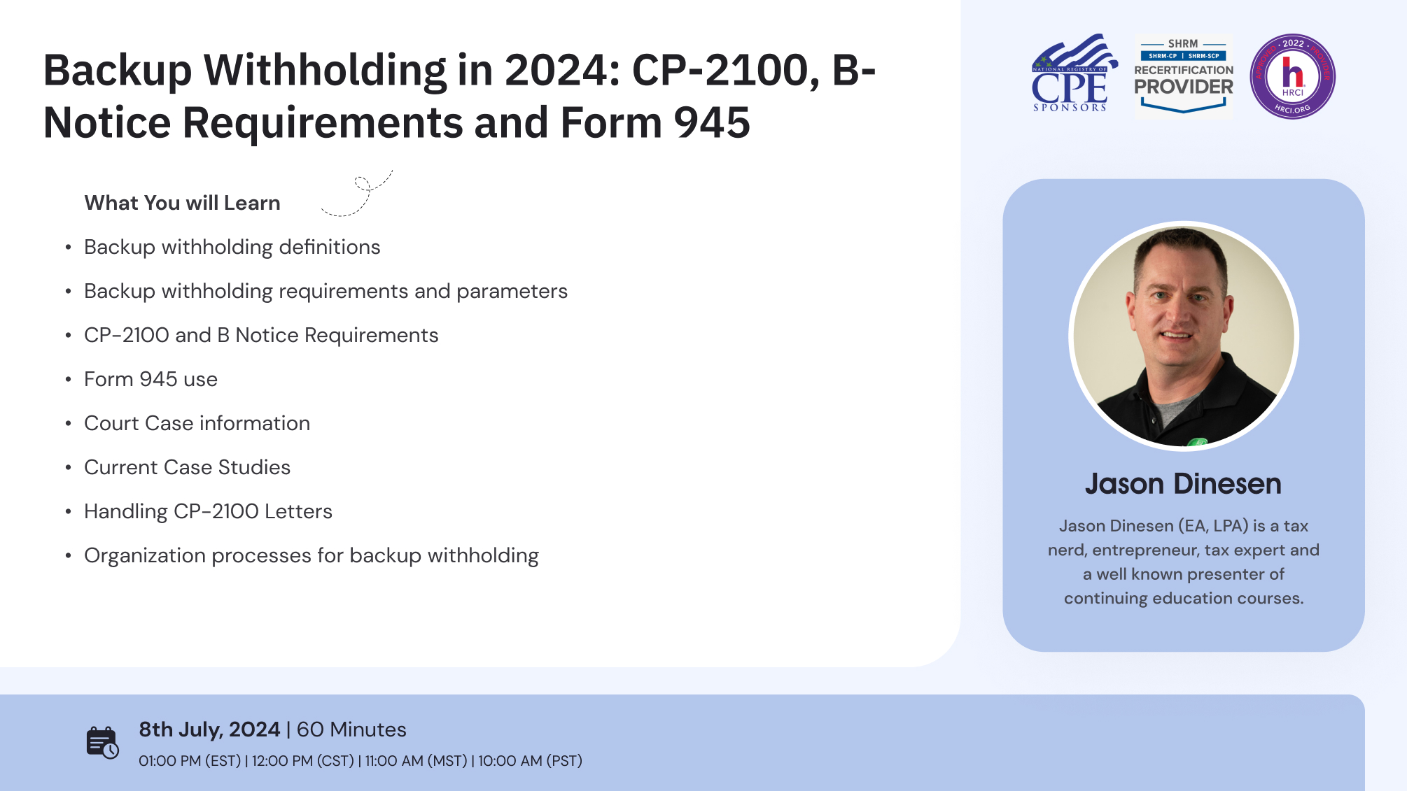 Backup Withholding in 2024: CP-2100, B-Notice Requirements and Form 945