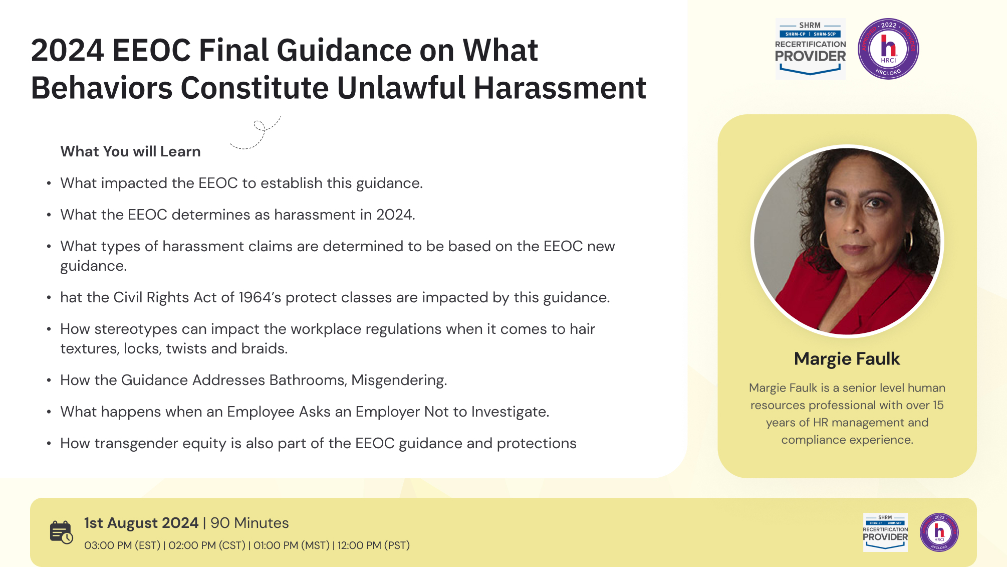 2024 EEOC Final Guidance on What Behaviors Constitute Unlawful Harassment