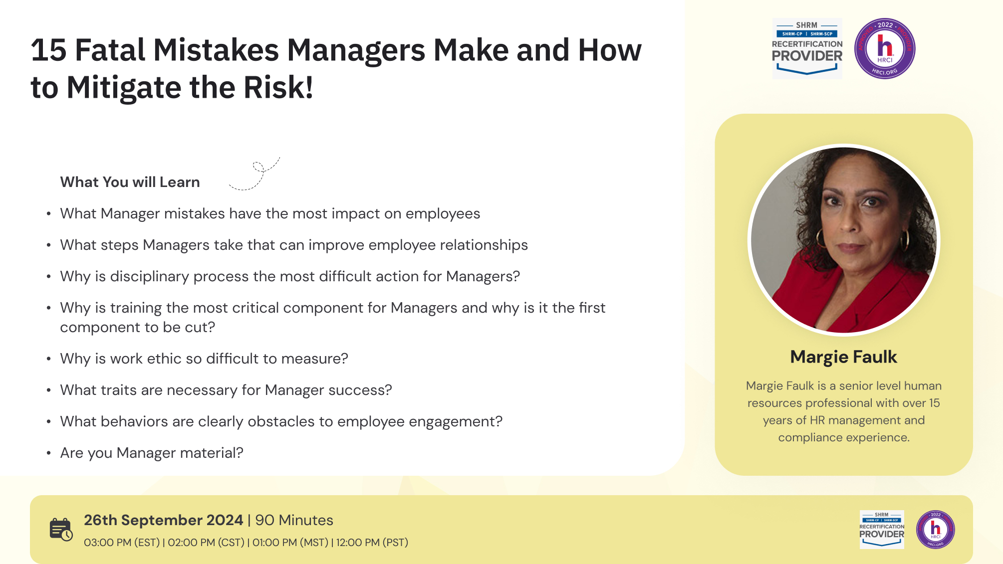 15 Fatal Mistakes Managers Make and How to Mitigate the Risk!