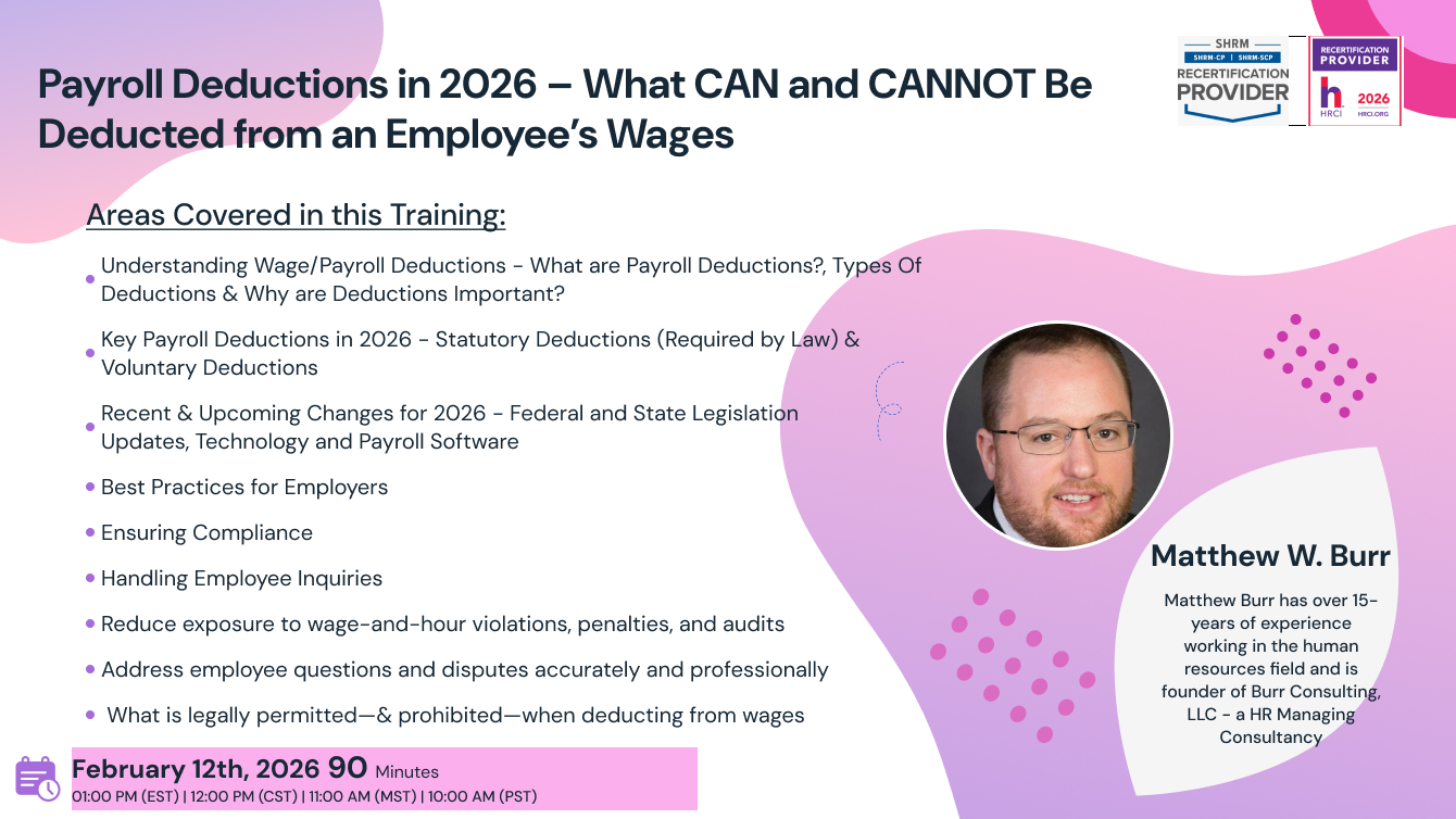 Payroll Deductions in 2026 – What CAN and CANNOT Be Deducted from an Employee’s Wages