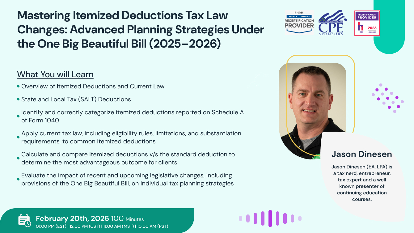 Mastering Itemized Deductions Tax Law Changes: Advanced Planning Strategies Under the One Big Beautiful Bill (2025–2026)