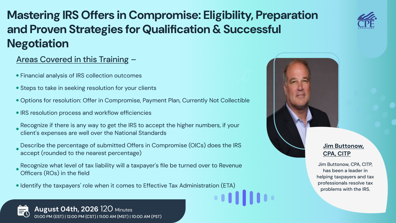 Mastering IRS Offers in Compromise: Eligibility, Preparation and Proven Strategies for Qualification & Successful Negotiation