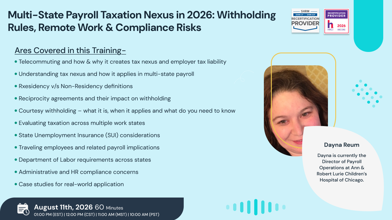 Multi-State Payroll Taxation Nexus in 2026: Withholding Rules, Remote Work & Compliance Risks